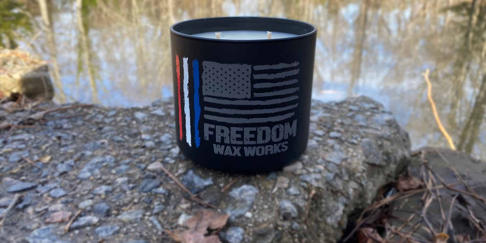 Freedom wax works candle